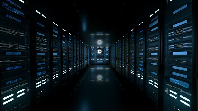 Server Room Dark Cinematic