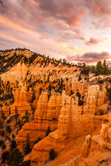 USA, Utah, Bryce Canyon National Park. Canyon formations.