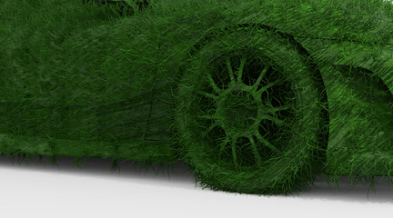 Fototapeta green grass car obraz