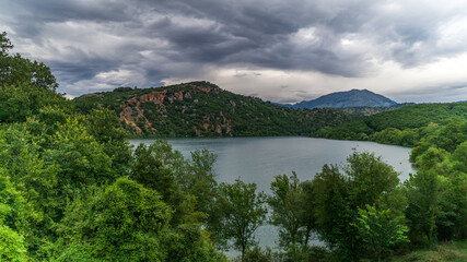 Secret lake in Greece
