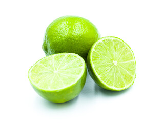 Limes isolated on the white background