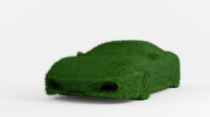 green grass car - obrazy, fototapety, plakaty