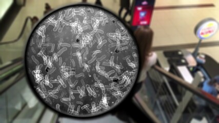 Searching for virus on public place..