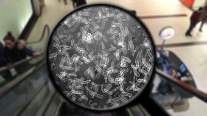 Searching for virus on public place..