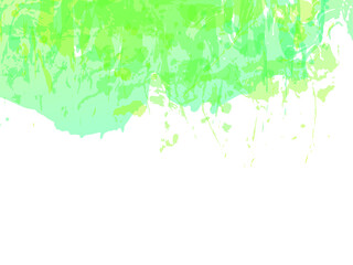 Vector Brush Stroke. Abstract Fluid Splash. Gradient Paintbrush. Watercolor Textured Background.  Green and Teal Isolated Splash on White Backdrop. Sale Banner Brushstroke.