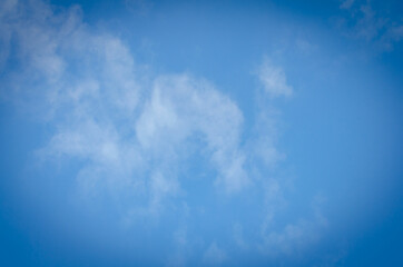 Blue sky and white cloud.