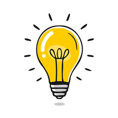 Vektor Glühbirne - Idee / Kreativität / Wissen / Energie