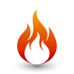 Fire flames. Fire symbols. Vector illustration.