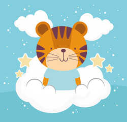 cute tiger sky