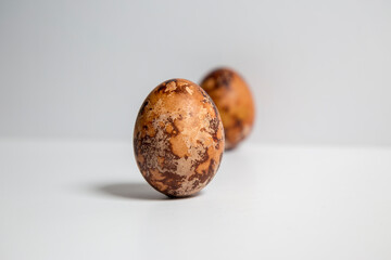 Easter eggs, isolated homemade cooked  eggs