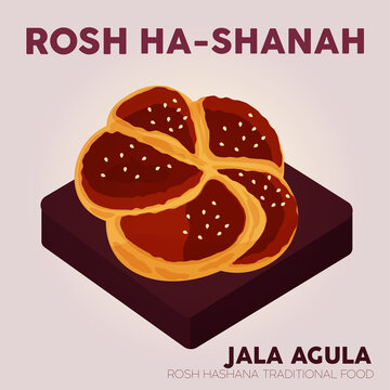 Rosh hashana jala agula judaism wallpaper image icon - Vector
