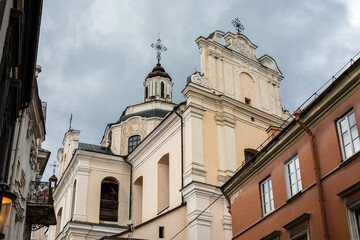 Fototapeta na wymiar Dominican Church of the Holy Spirit in Vilnius, Lithuania