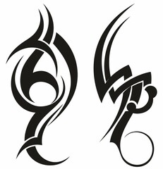 Obraz premium Tribal Tattoo Design Elements . Vector illustration