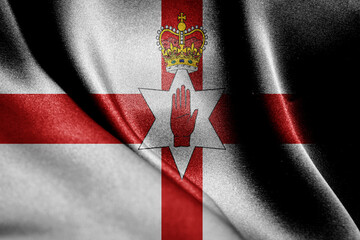 Abstract smooth silk background with the country flag