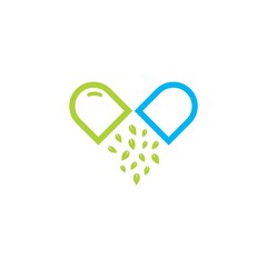 pill logo vector icon illustration