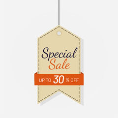 Tag sale discount label 30 off Vector
