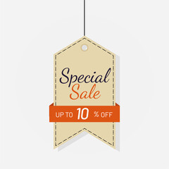 Tag sale discount label 10 off Vector