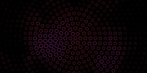 Dark Pink vector background with circles.