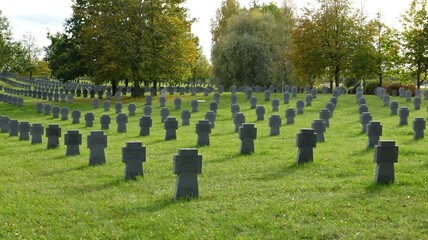 German military cemetery in Latvia near the town of Saldus on November 27, 2020