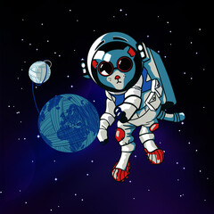 Gato astronauta astronaut cat kitty © Mac
