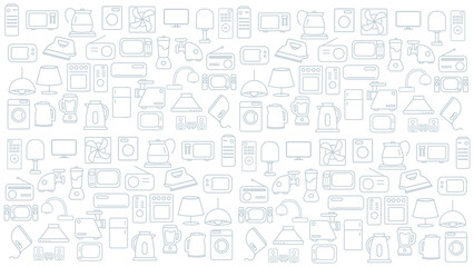household appliances icon background. home appliances vector icon background.