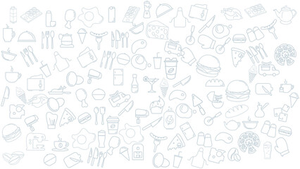 Food icon background. fast food vector icon background.