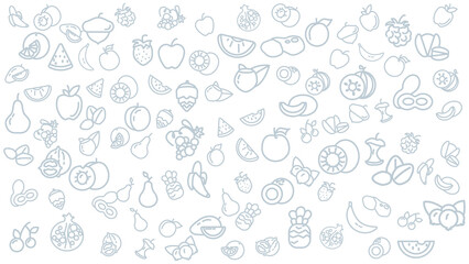 fruit icon background. fruits vector icon background.