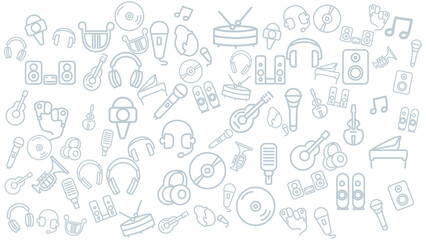 music icon background. instrument vector icon background.