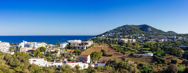 Obraz premium Beautiful town of Santa Eulalia del Rio in Ibiza (Spain)