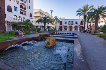 Beautiful town of Santa Eulalia del Rio in Ibiza (Spain)