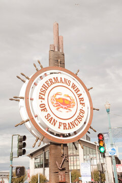 Sign For Fishermans Wharf, San Francisco, California, USA