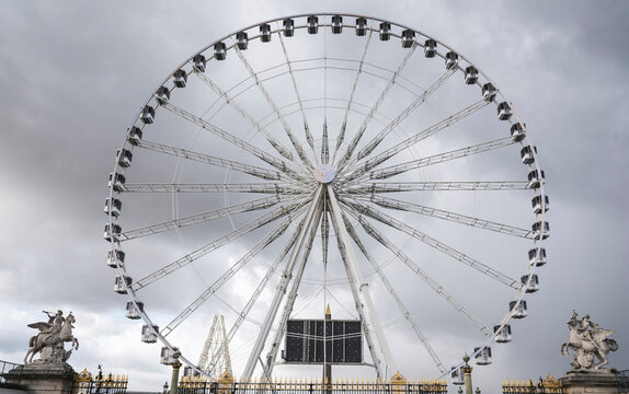 View of Grande Roue ferris wheel, Paris, France