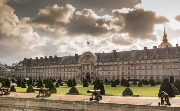 View of hotel Les Invalides, Paris, France