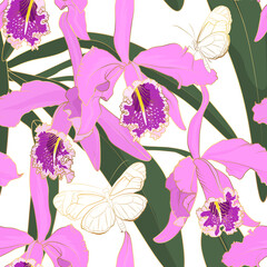 Gold tropical pink,violet flower background.