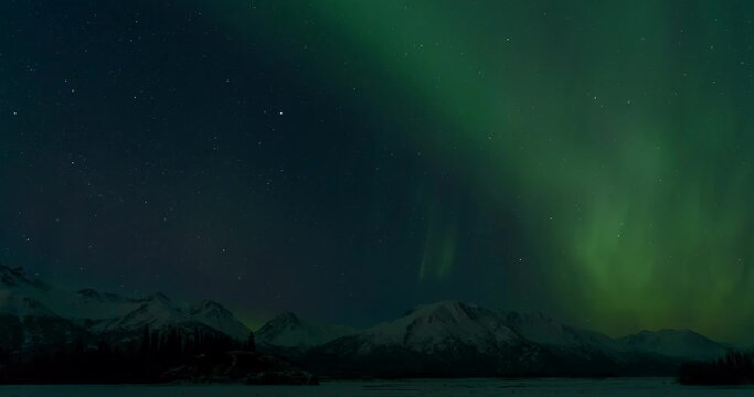 Aurora over Knik River, Alaska