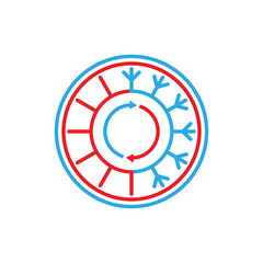 Obraz premium Hot and Cool energy ogo design vector