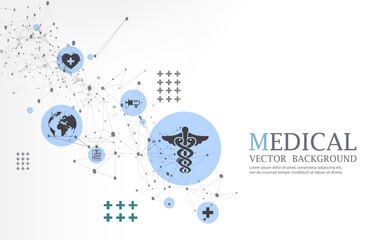Obraz premium medical abstract vector polygon.icons medical design