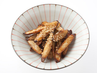 ごぼうの甘辛揚げ