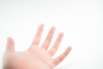 男性の手のイメージ（白バック）