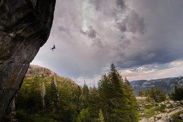 Rock climbing, Truckee, California, United States