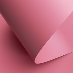 3d render, abstract background with pink paper scroll macro, page curl