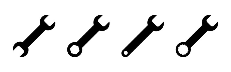 Wrench icon set. repair icon vector. tools icon vector