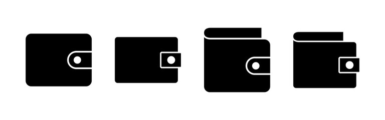 Wallet icon set. wallet vector icon