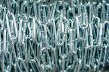 Galvanized chain in a skeinю