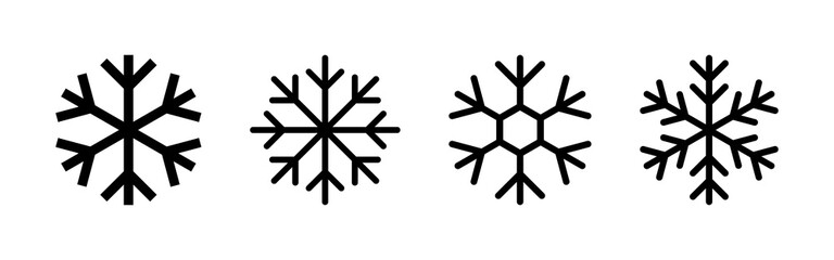 Snow icon set. snowflake icon vector