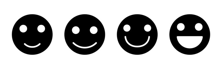 Fototapeta premium smile icon set. smile emoticon icon. feedback