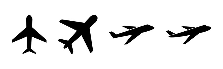 Plane icon set. Airplane icon vector. Flight transport symbol. Travel illustration. Holiday symbol
