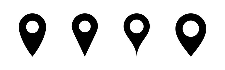 Pin icon set. Location icon vector. destination icon. map pin