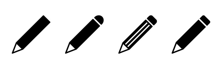 Pencil icon set. pen symbol. edit icon vector