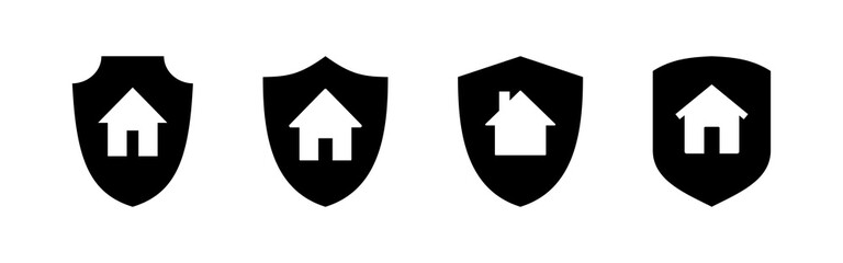 home insurance icon set. home protection icon